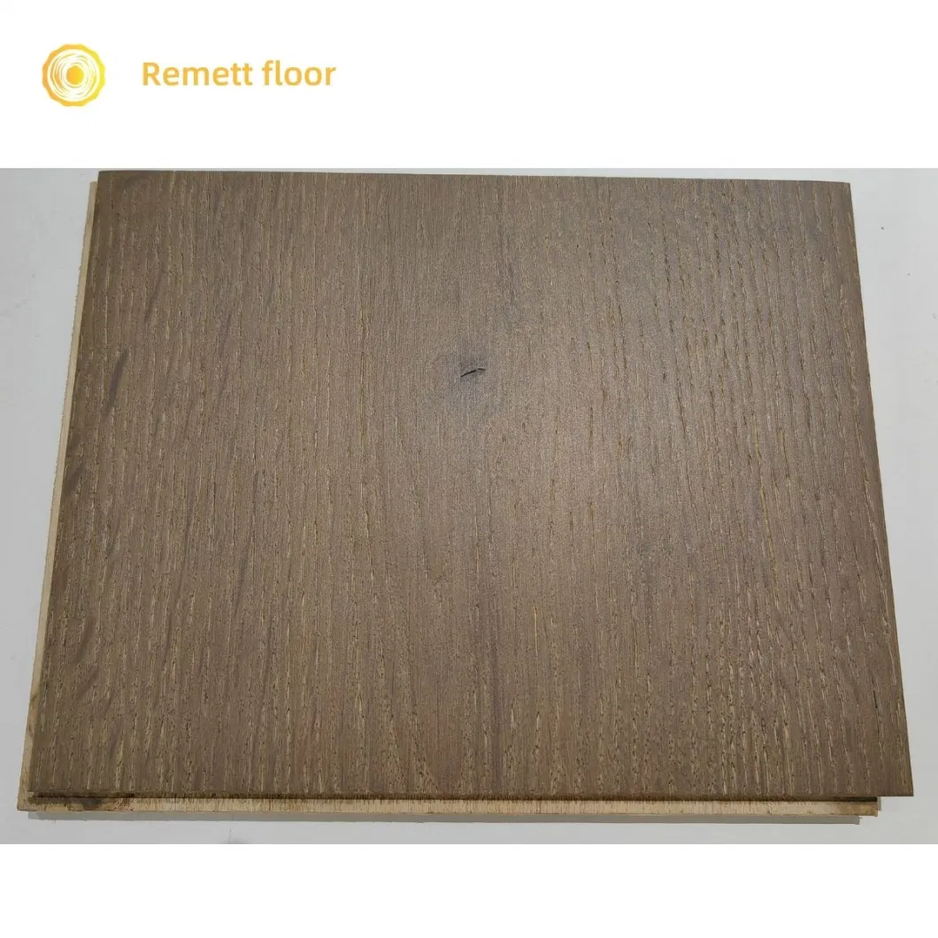 White Oak Engineered Hardwood Flooring 190mm, 220mm, 240mm, 260mm, 300mm Wide Smoked Wire Brushed Wooden Engineer Floor