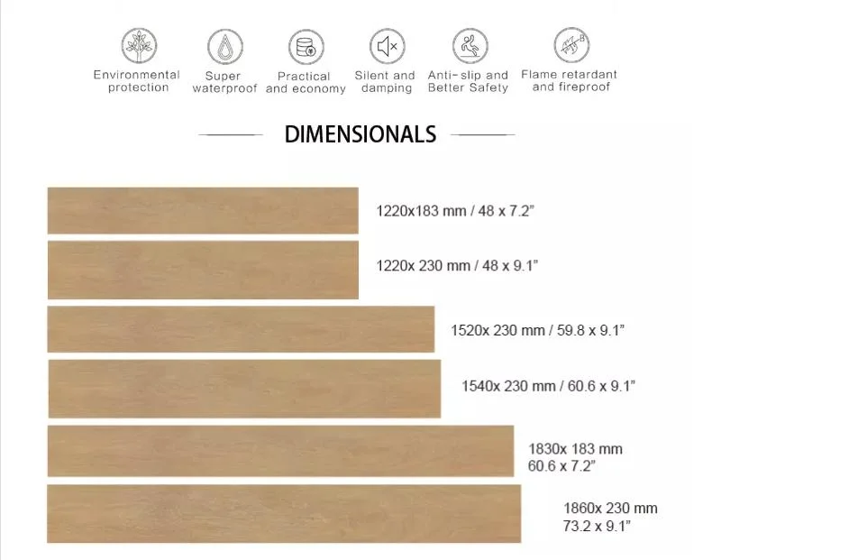 3.2mm 4mm 5mm Waterproof PVC Spc Luxury Rigid Plank Lvt Vinyl Flooring Tile Pisos Spc Flooring